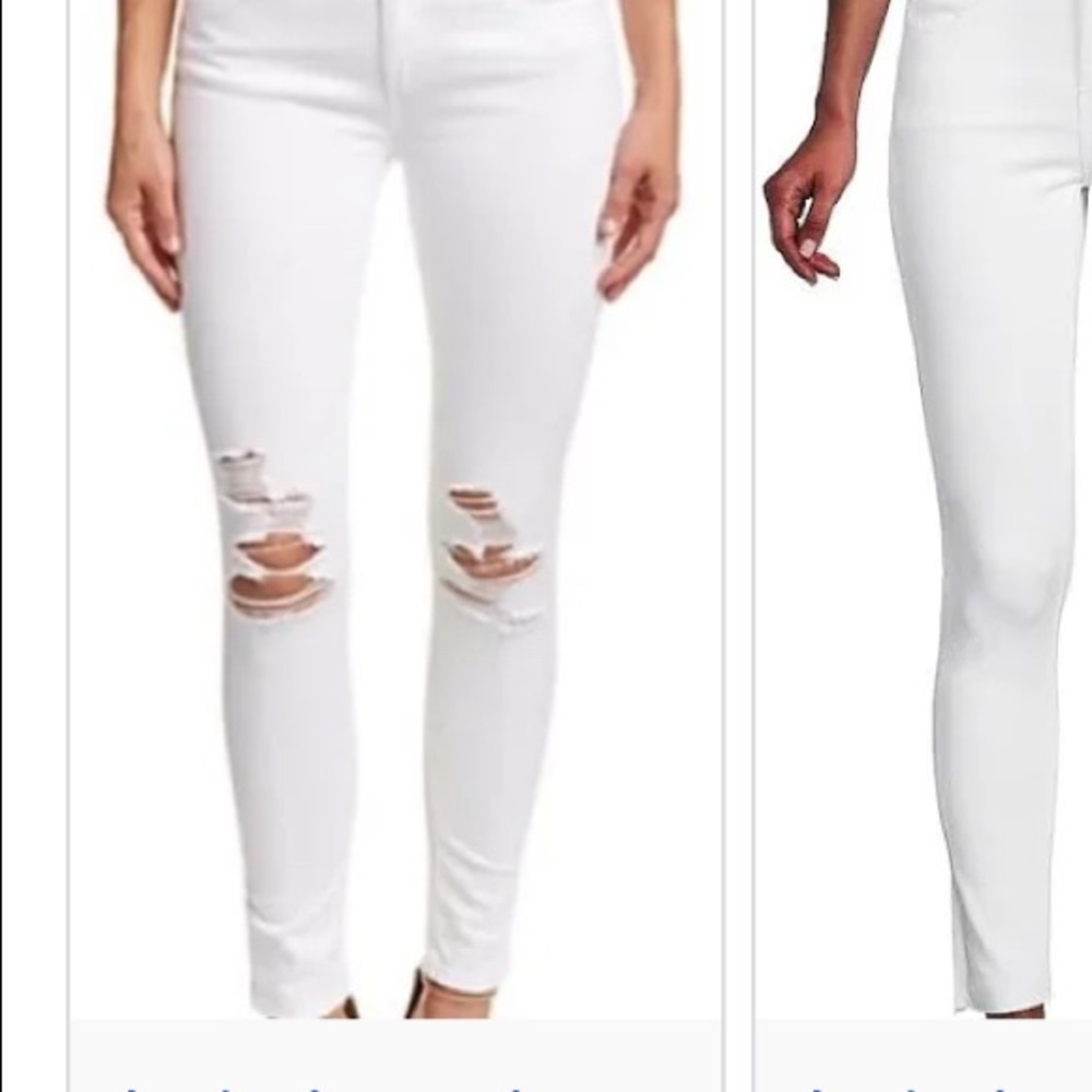 Joe’s skinny ankle distressed white jeans W 28 great shape